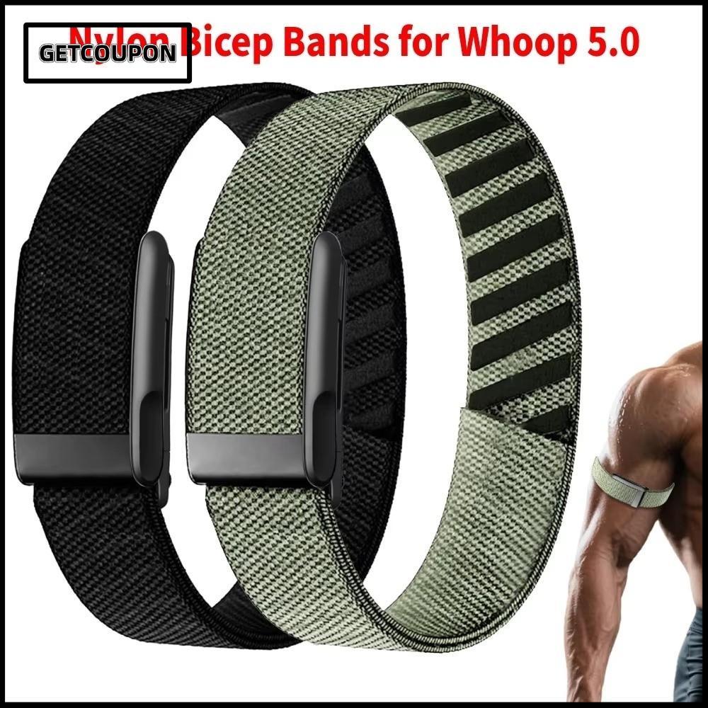 GETCOUPON Fitness Band,ยืดหยุ่นเปลี่ยนBicepสําหรับ Whoop 5.0,คุณภาพสูงไนลอนปรับBreathable Trackerสํา