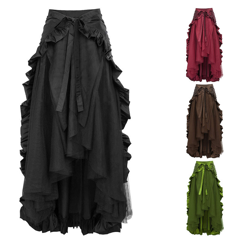 Gothic Gothic สไตล์ไม่สม่ําเสมอ Lotus Victoria Steampunk ชุดโจรสลัดคอสเพลย์ฮาโลวีน Gothic ไม่สม่ําเส