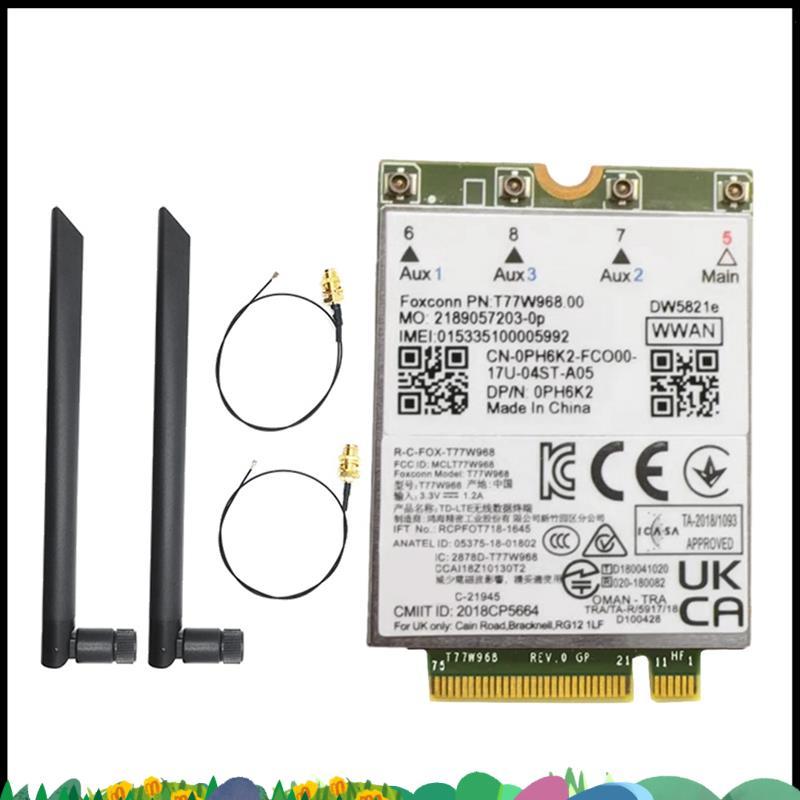 Super T77W968 DW5821E X20 4G LTE โมดูล Cat16 Gigabit 4G การ์ดไร้สาย 5420 5424 7424 7400 แล็ปท็อป + 2