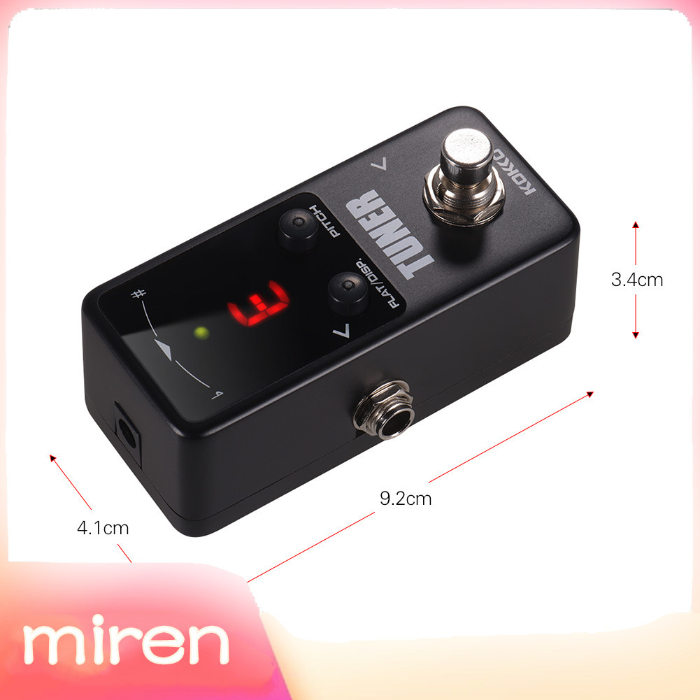 Miren-th จูนเนอร์เหยียบมินิกีต้าร์รงค์พร้อมจอแสดงผล LED ขนาดใหญ่ Strobe และโหมดปกติคุณสมบัติการปรับแ