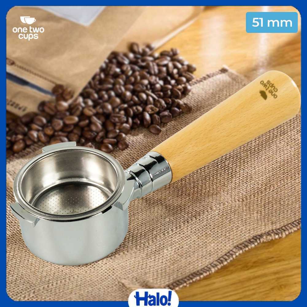 One Two Cups Bottomless Naked Portafilter Stainless 51mm for Delonghi - EC680