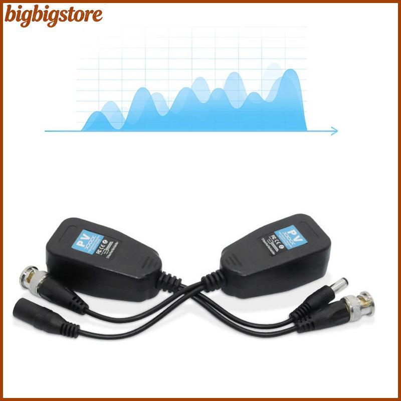 Big Passive CCTV Coax BNC Power Video Transceiver Connectors To RJ45 BNC ชายสําหรับกล้องวงจรปิดกล้อง