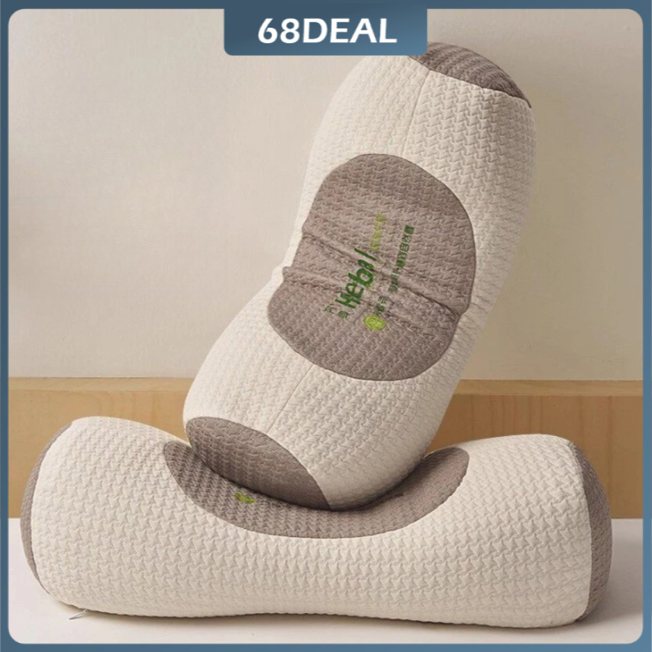 หมอนรองคอ Bantal Leher Herbal Ergonomic Cervical Pillow Tidur Sokongan Leher นุ่มสบาย