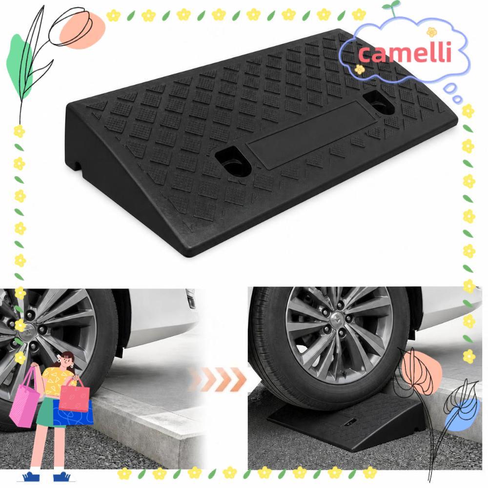 CAMELLI Thret Ramp, พลาสติกกันลื่น Driveway Ramp, ทนทาน 50/70/100 มม. Heavy Duty Curb Ramp รถเข็น