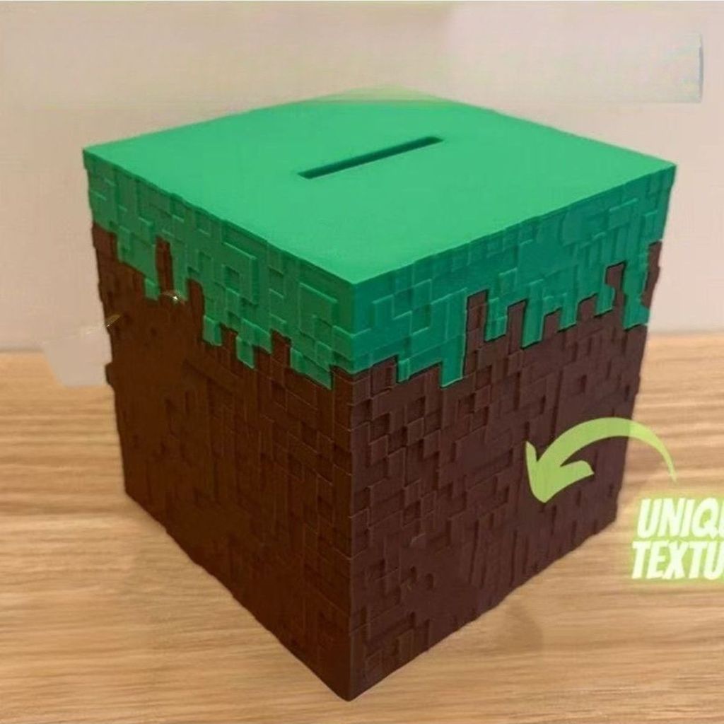 Minecraft Creeper Piggy Bank Square Piggy Bank เกม Minecraft อุปกรณ์ต่อพ่วงมัลติฟังก์ชั่ Piggy Bank