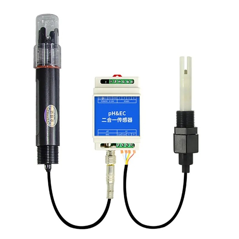 JVVE PH EC Sensor พลาสติกสแตนเลส Electrode RS485 อุตสาหกรรม Sewage Monitor สําหรับการเกษตร Aquacultu