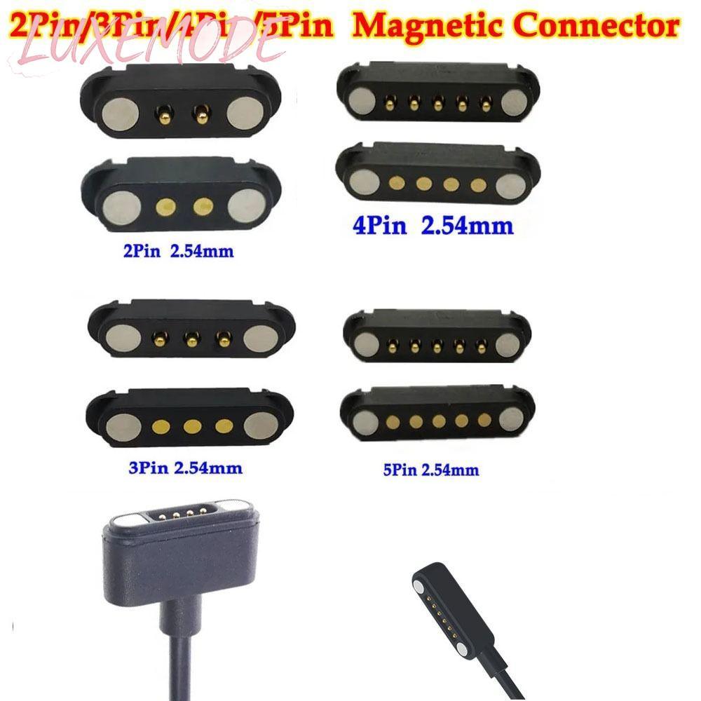 LUXEMODE Pogopin Magnetic Connector, 2Pin 3Pin 4Pin 5Pin High Current DC Magnetic Pogo Pin Connector