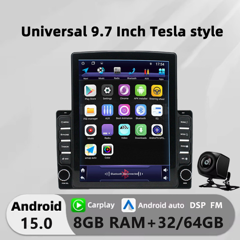 Honxun Universal 9.7 นิ้วหน้าจอ Tesla สไตล์ 2Din 8+128G ESSGOO astral kenwood STAPON JIUYIN 8GB + 64