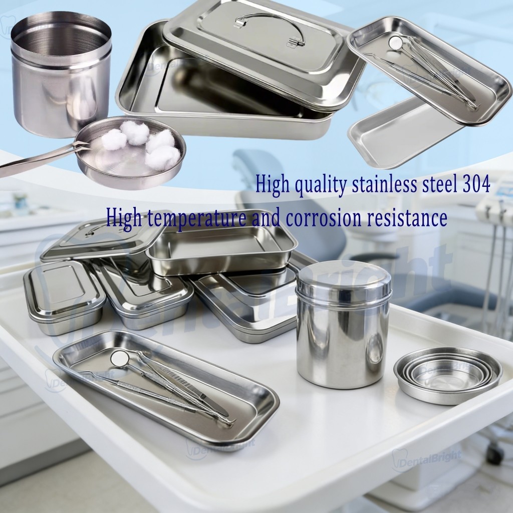 Dental Stainless Steel Disinfection Jar Stainless Steel For Cotton Wool Tank Sterilization Container