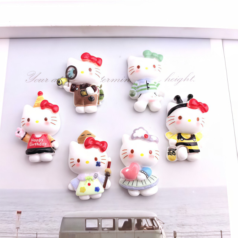 20 ชิ้นแมวน่ารักพร้อม Hear Bee Brthday หมวกเรซิ่น Charms สําหรับ DIY (13-17)