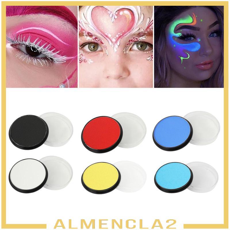[Almencla2] Face Body Paint Palette Face Paint Body Paint Makeup Pigment สีล้างทําความสะอาดได้น้ําสี