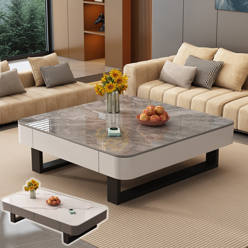 Rock Plate Coffee Table Living Room Home Small Apartment Light Luxury High-end Marble Coffee Table N