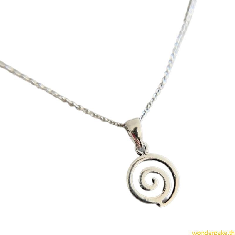 Wonder Stylish Silver Swirl Necklace Stainless Steel Portable Fashion Accessory Wear