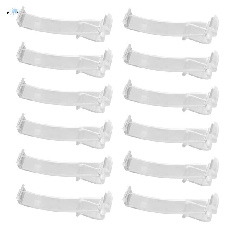 2.5 นิ้ว Valance คลิปหน้าต่างคลิปตาบอดพลาสติกใส Valance Retainer Holder ซ่อน Valance Clip(12 ชิ้น)
