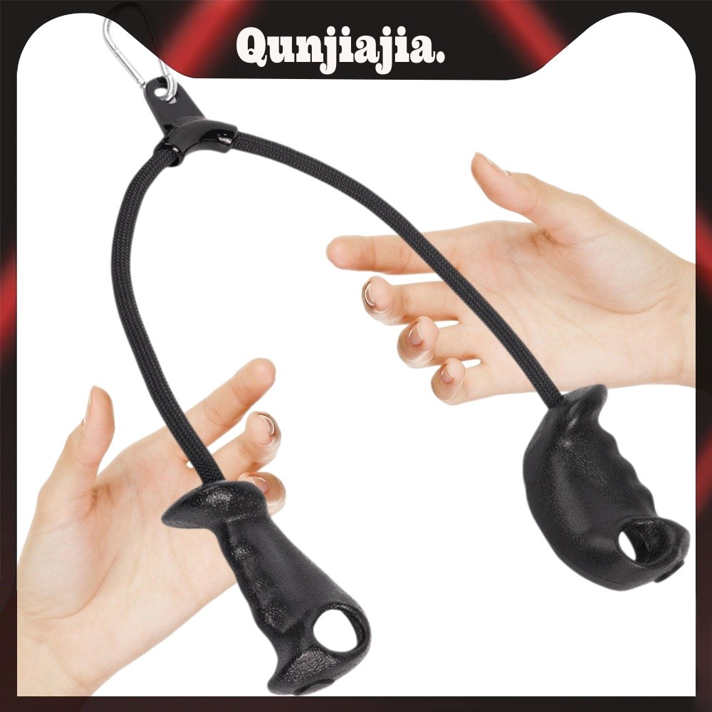 สายเชือกสองหัวยิม Bicep Curl Lat Pulldown ตะขอจับตามหลักสรีรศาสตร์กันลื่น