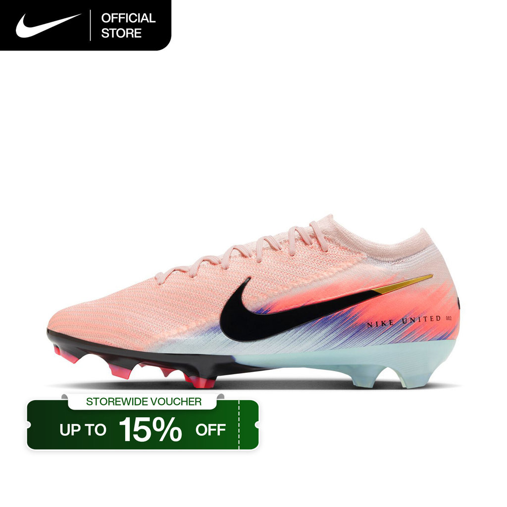 Nike Men's United Mercurial Vapor 16 Elite Firm-Ground Low Top Soccer Cleats - Silt Red [IB2473-600]