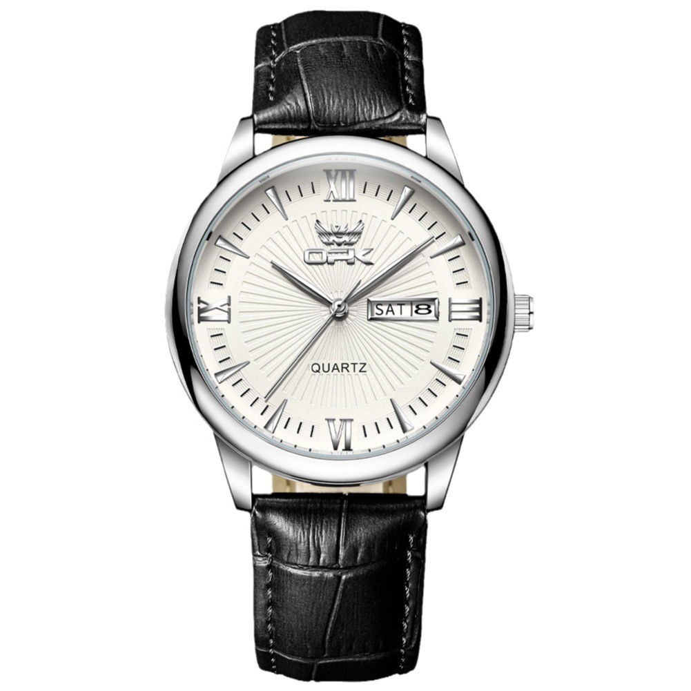 ยี่ห้อ: opk Mens Dual Calendar Waterproof Belt Watch + ของขวัญคู่รัก, ของขวัญวันเกิด, ของขวัญวันหยุด