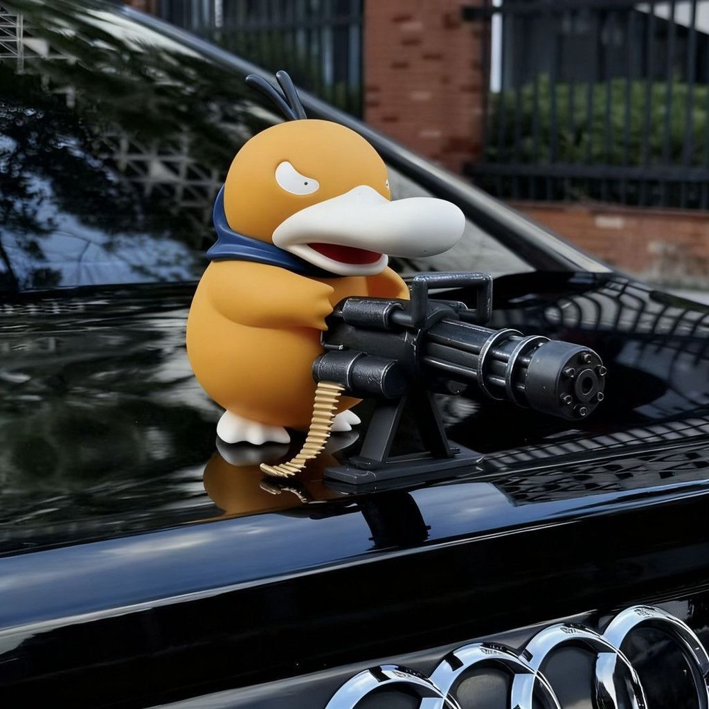 เครื่องประดับรถยนต์การ์ตูน Psyduck Gatling