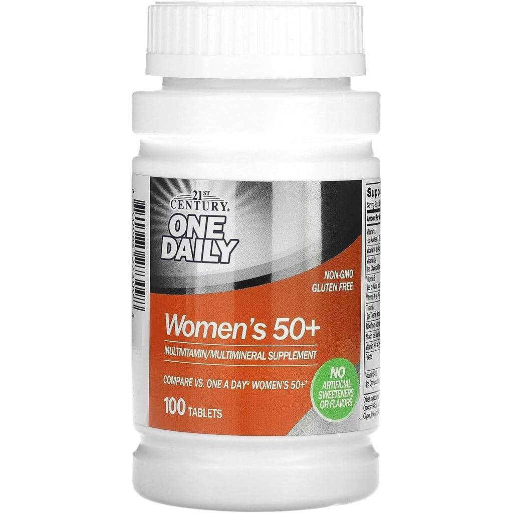 21st Century Daily Womens 50+ หลายเม็ด 100 นับ | เสร็จทุกวันหลายเปรียบเทียบ VS  กลางวัน® ผู้หญิง 50+