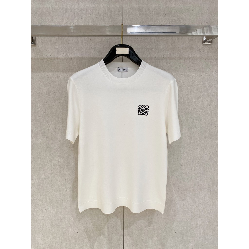 Loewe/Loewe/2026 เสื้อยืดคอกลมแขนสั้นสไตล์คู่รักผู้ชายสไตล์ใหม่กลางแจ้งหลวมขนาดใหญ่ฤดูใบไม้ร่วงสไตล์