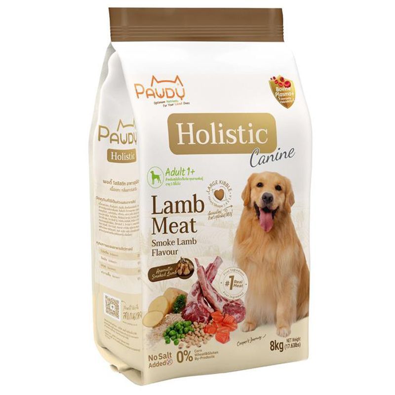 Pawdy อาหารเม็ด เกรดโฮลิสติก สำหรับสุนัขโต สูตรเนื้อแกะรมควัน 8 kg Pawdy Holistic Canine Adult 1 Lam