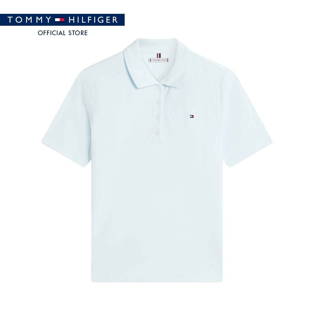 Tommy Hilfiger เสื้อโปโล ผู้หญิง รุ่น WW0WW43224 CYR - สีน้ำเงิน ทรง Regular