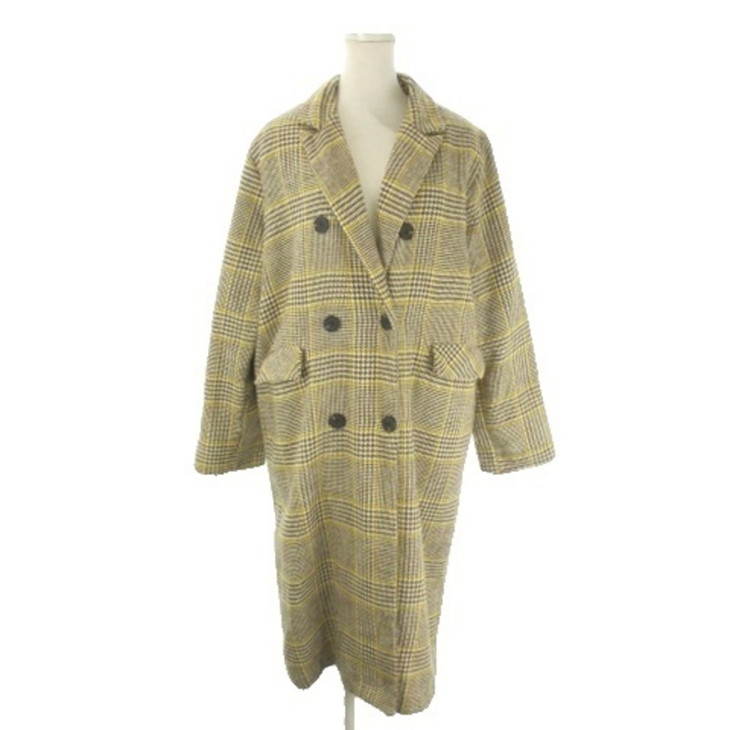 BLESS RHUDE Coat Chesterfield Plaid Long sleeves brown Direct from Japan Secondhand