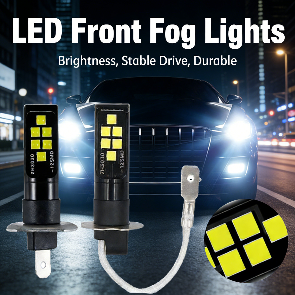 H11 ไฟรถด้านหน้า H3 881 880 3030 SMD LED หมอก H1 ความสว่าง