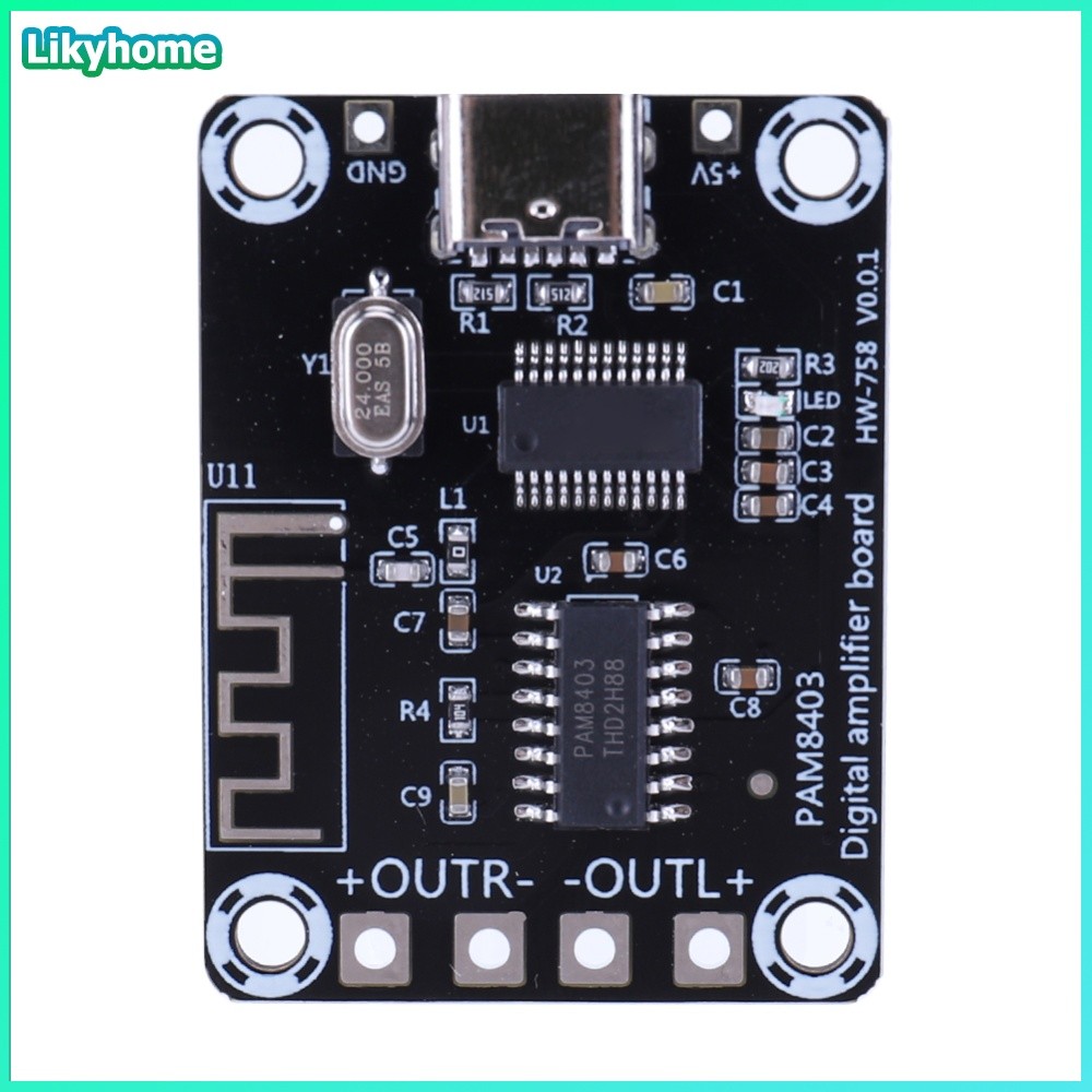 ลิกี้โฮม◐ XH-A155 Class D BT เครื่องขยายเสียงดิจิตอล DC5V 2 ช่องเครื่องขยายเสียงโมดูล 5 W + 5 W 2 Wa