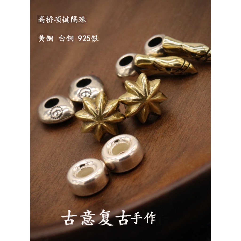โบราณอิตาเลี่ยน Takahashi สร้อยคอ Spacer ลูกปัด goro Takahashi สไตล์ Handmade หนังอุปกรณ์เสริม DIY ส