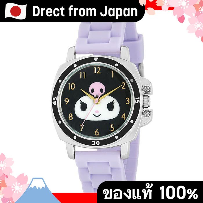 【Direct from Japan】 [Sun Flame] J-AXIS นาฬิกาข้อมือ Sanrio สายซิลิโคน หน้าปัดใหญ่ คุโรมิ CR3C0008-KU