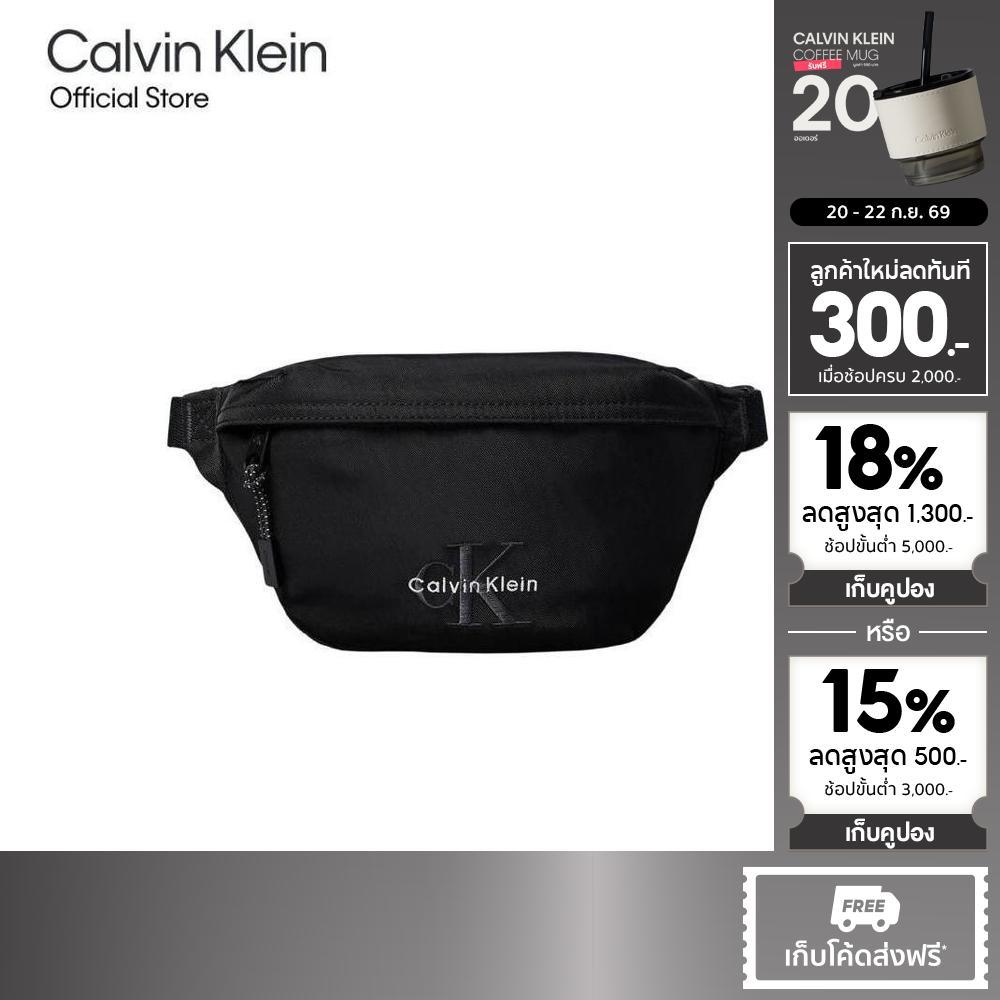 CALVIN KLEIN กระเป๋าสะพายข้างผู้ชาย Monogram Logo Nylon Bag Sling Bag รุ่น 4D3116G UB1 - สีดำ