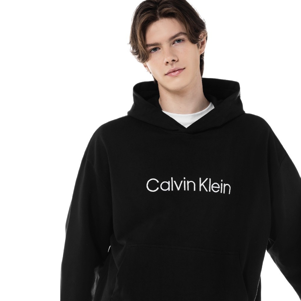 CALVIN KLEIN هودي رجالي Standard Logo Relaxed