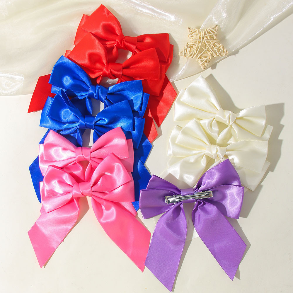 CUTEBOWS เซ็ตโบว์ไหม 2 ชิ้น สำหรับติดผมเด็กหญิง สไตล์นักเรียน ใช้งานได้ทั้งงานกลุ่มและกิจกรรม