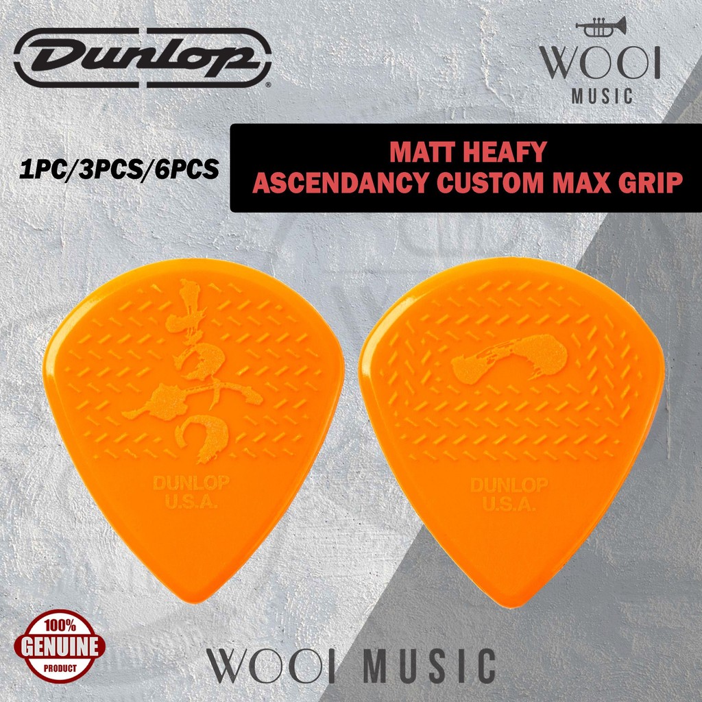 Jim Dunlop 471P3SMHLTD Matt Hefy Ascendantcy Custom Max Grip Jazz III Guitar Pick - 1.38 มม.
