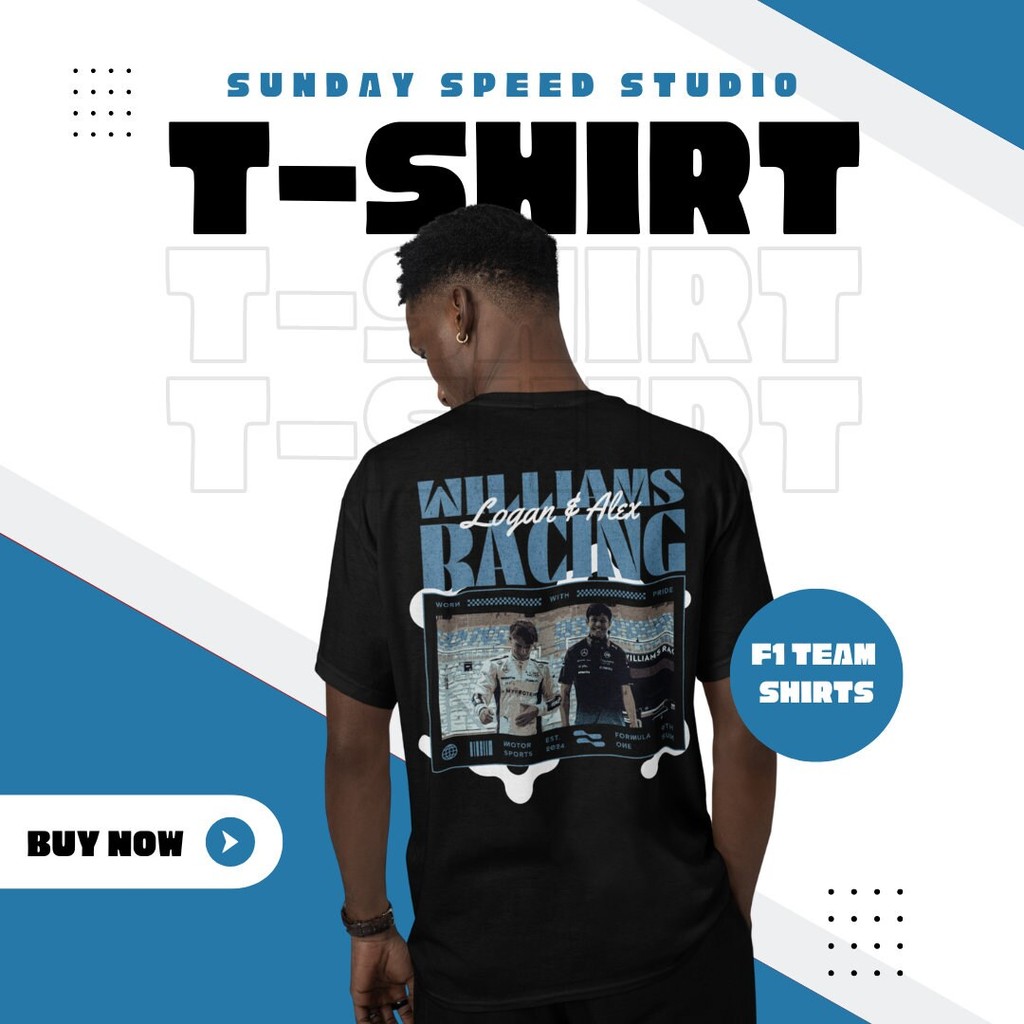 F1 Williams Racing - เสื้อยืด Alex และ Logan F1