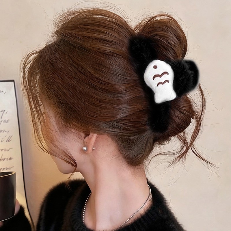 ตุ๊กตาแมวคลิป พร้อมคลิปปลาขนาดเล็กสำหรับฤดูใบไม้ร่วงและฤดูหนาว ตกแต่งทรงผมได้น่ารัก - รูปที่ 7