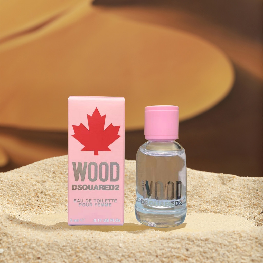 Dsquared2D Cubic Maple Leaf WOOD Edge ผู้ชายผู้หญิงสีเขียว WOOD WOOD WOOD กลิ่นหอมเดิมแท้รุ่น Q 5ml