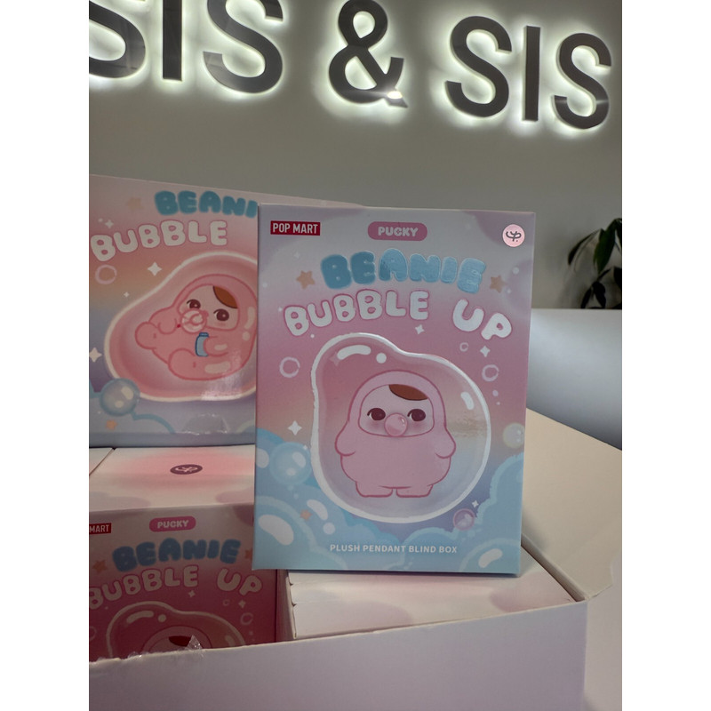 USA-NEW ของแท้ Popmart PUCKY BEANIE BUBBLE UP SERIES Blind Box Labubu