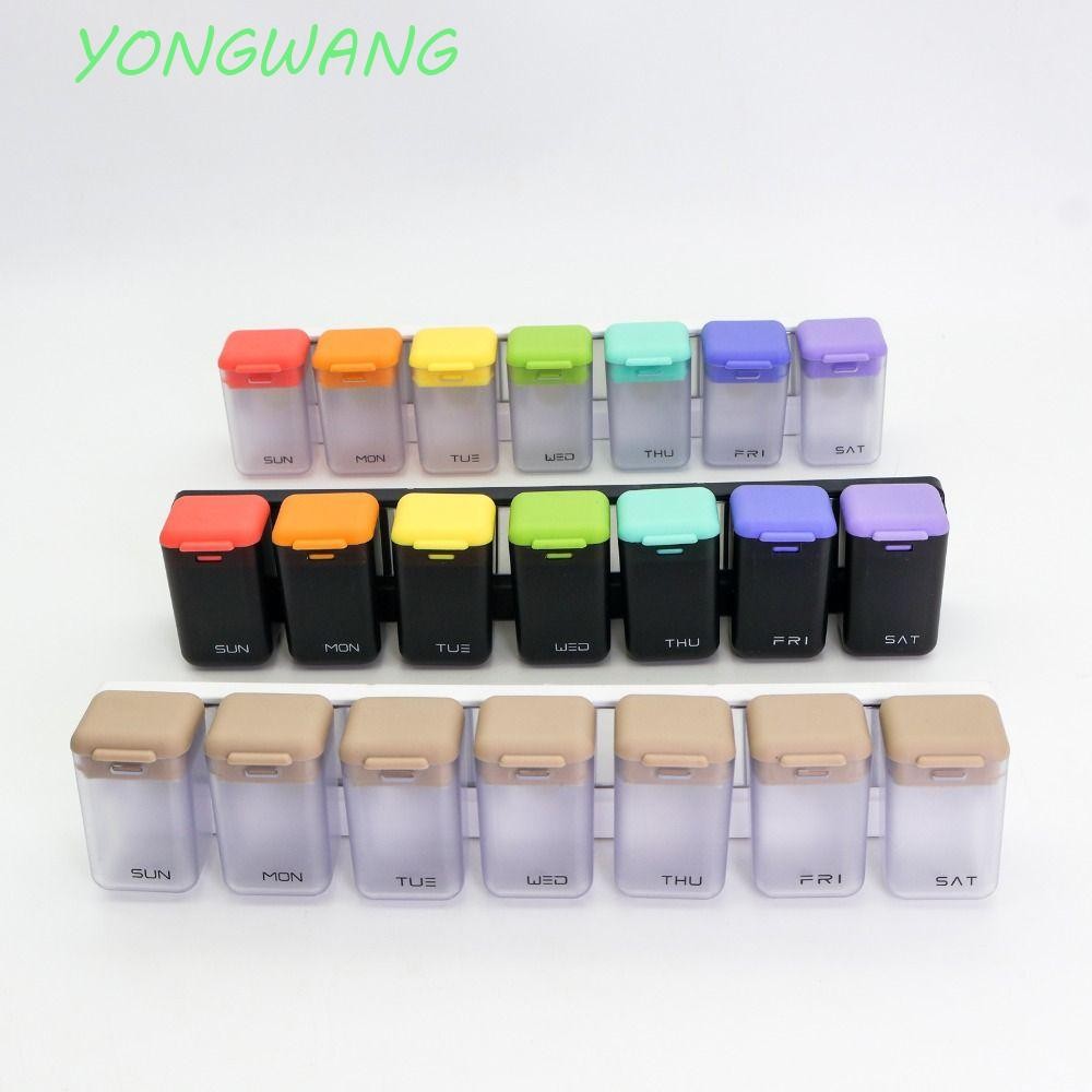 YONGWANG 7-Day Pill Organizer, Magnetic Moisture-proof Daily Pill Box, Multi-functional Detage Week 