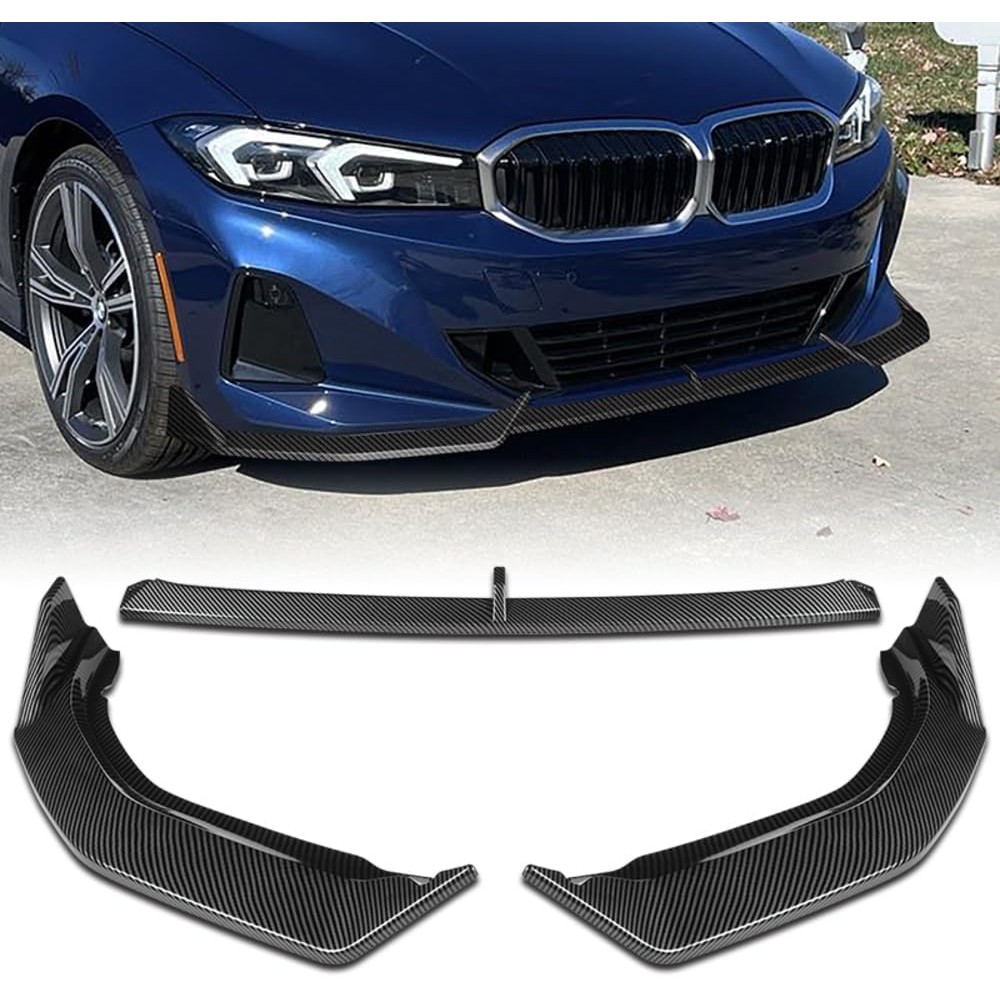W-POWER, ลิปกันชนหน้าสําหรับใช้งานร่วมกับ 2023-2025 BMW (G20) 3-Series 330e 330i Base Model, Front L