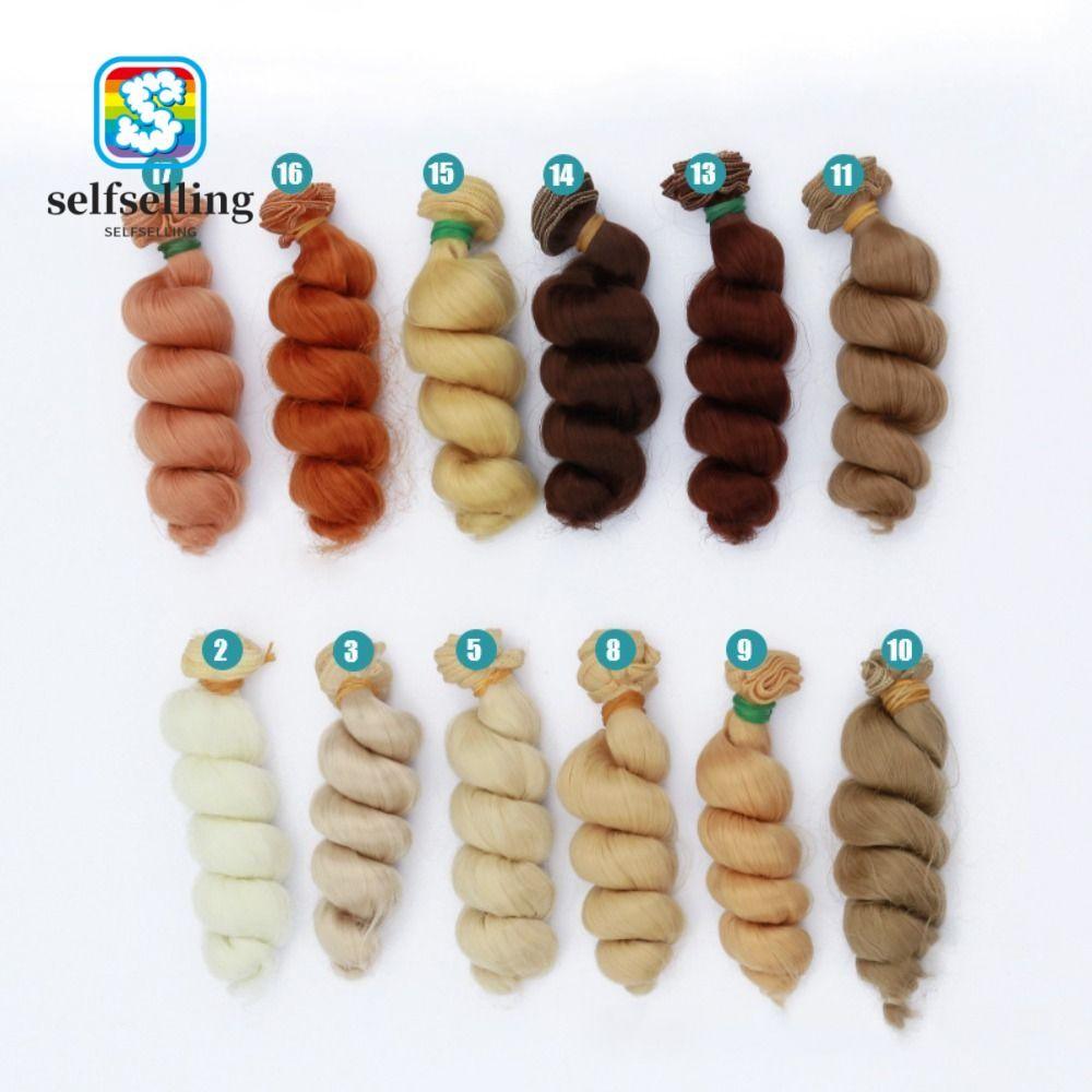 ตัวเอง ตุ๊กตาผม, เส้นใยทนความร้อนที่มีสีสันวิกผมหยิก, แฟชั่น 15*100 ซม. ตุ๊กตาอุปกรณ์เสริมสําหรับ 1/3 1/4 1/6 SD/บีเจดี