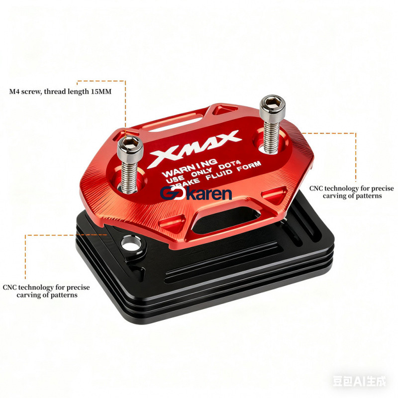 For Yamaha XMAX 300 ปั๊มเบรคถังน้ํามันฝาครอบเบรคถังน้ํามัน ซีเอ็นซี สวยงาม 2020-2025 ราคา ถูกที่สุด ดีลบีเคเค แกลเลอรีภาพที่ 2