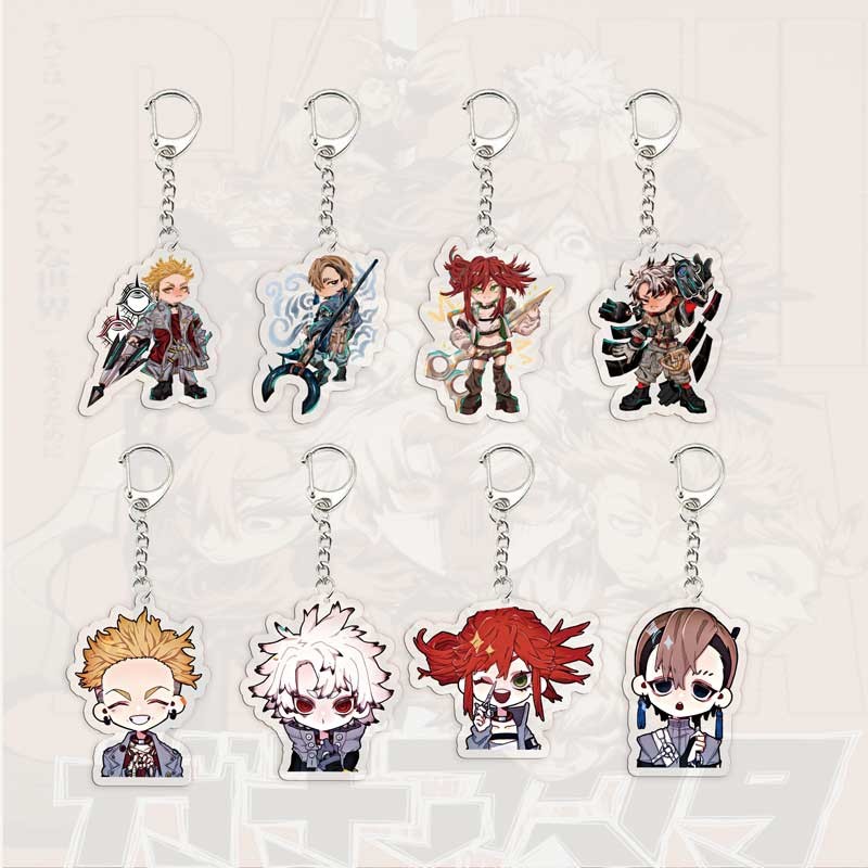 อะนิเมะ GACHIAKUTA พวงกุญแจสําหรับอุปกรณ์เสริมกระเป๋าจี้อะคริลิค BONES Enjin Riyou Zanka Key Chain K