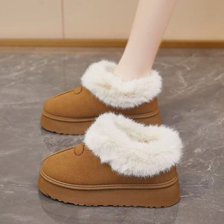 รองเท้าหิมะผู้หญิง 2025 สไตล์ใหม่ เพรียวพื้นรองเท้าและซับในจ…