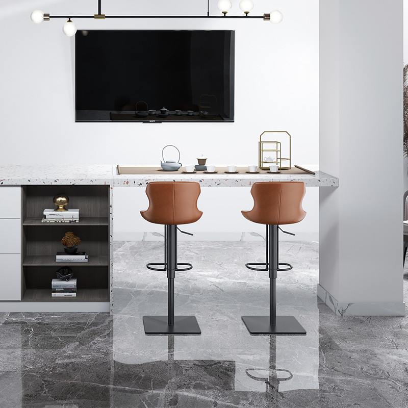 HEDUEN เก้าอี้บาร์เก้าอี้บาร์ Influencer ยกหมุนได้เก้าอี้ห้องครัว Island Light Luxury Bar เก้าอี้ H7