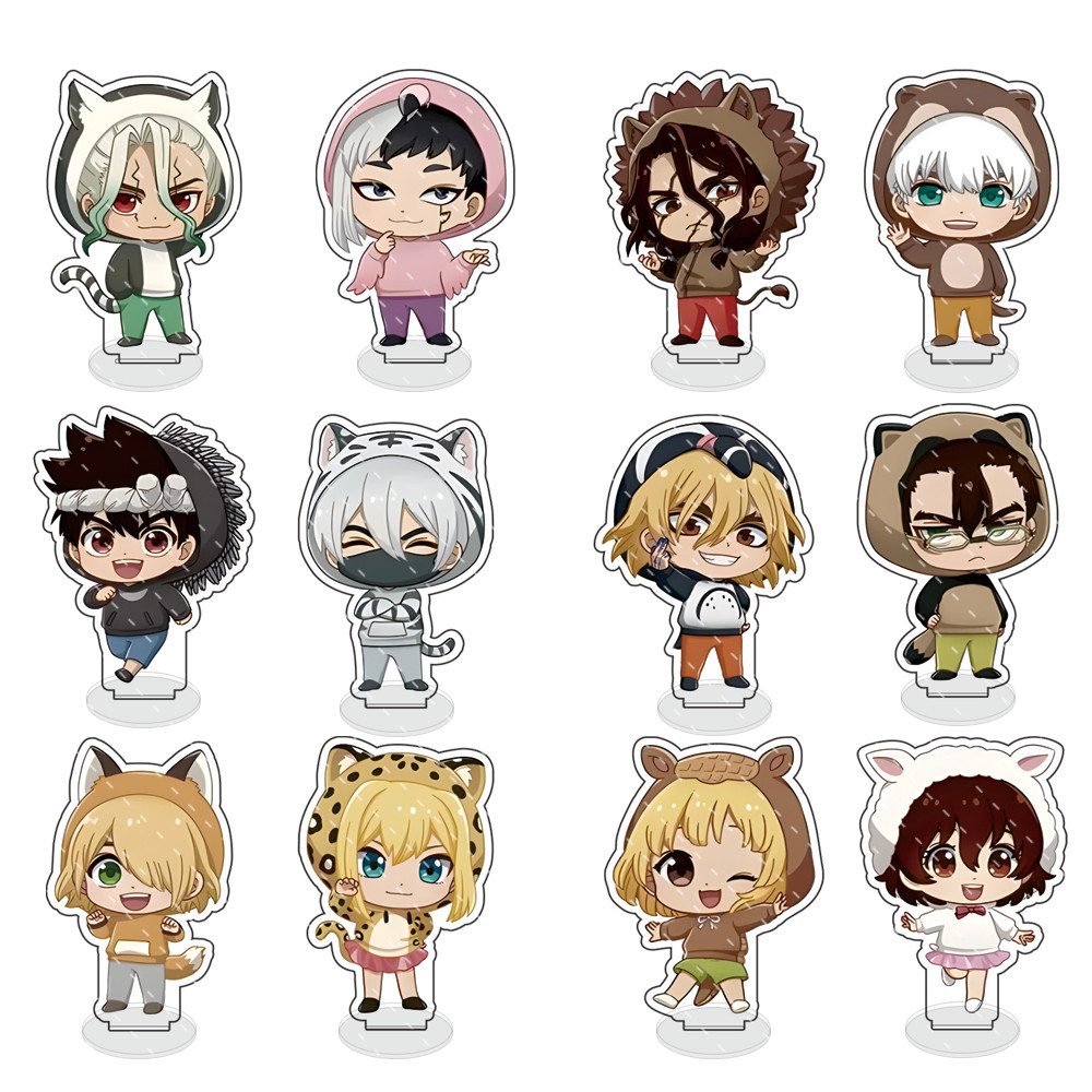 อะนิเมะ Dr.Stone ตัวอักษร Senku Ishigami Ukyo Saionji Mini 10 ซม.อะคริลิคขาตั้งเดสก์ท็อปรุ่น Decor แ
