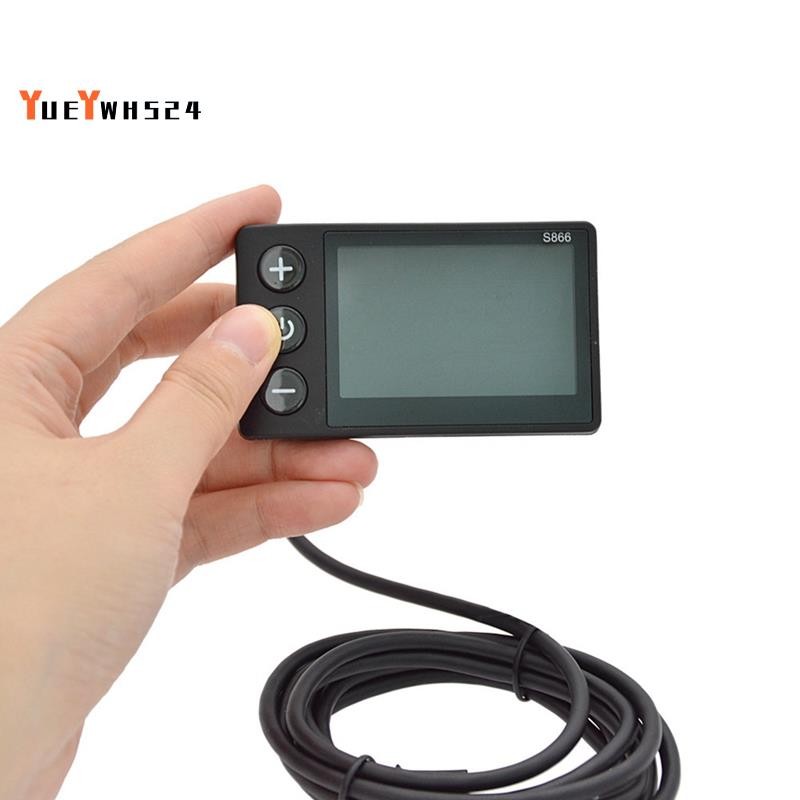 S866 LCD Display สำหรับ ebike และสกู๊ตเตอร์ รองรับ 24V/36V/48V