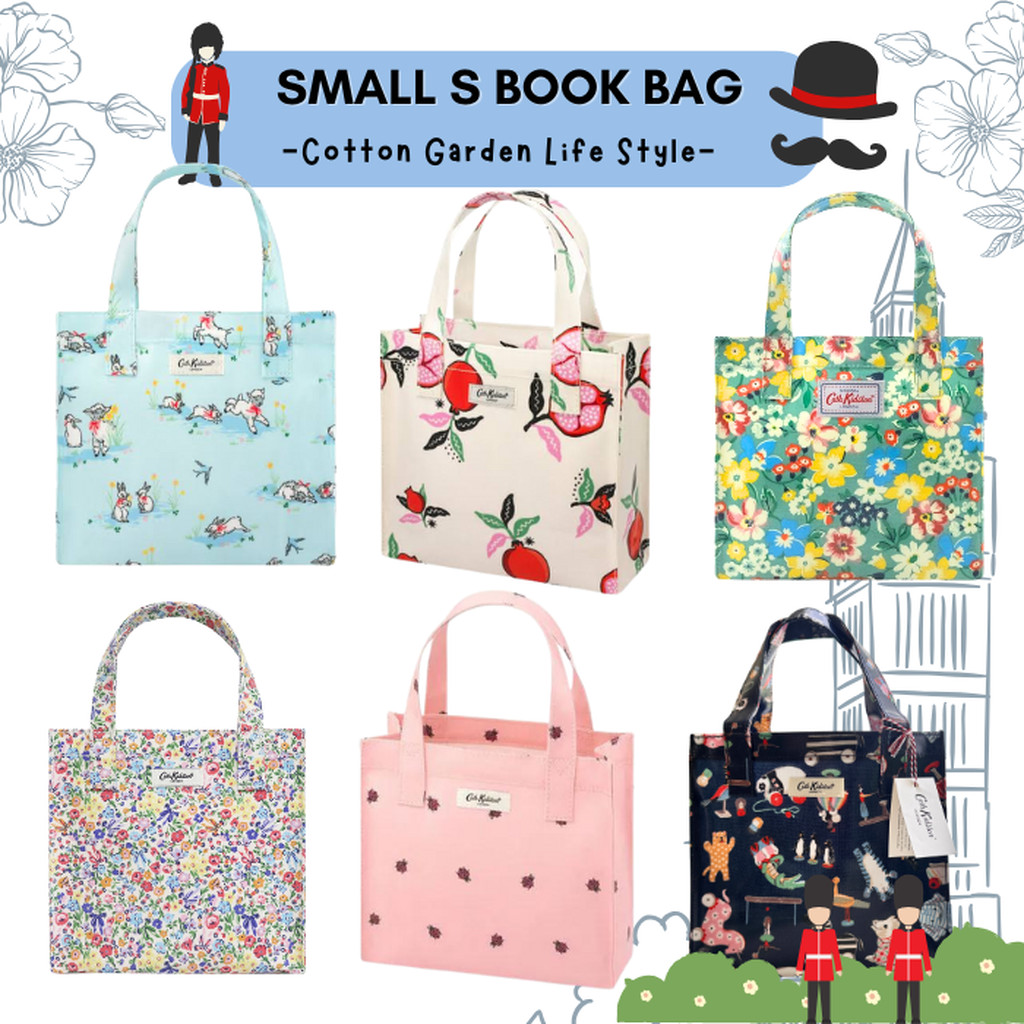 แบบใหม่มาแล้วนะคะ 🇬🇧 S Bookbag Oilcloth Mini Open Top Handle Bag