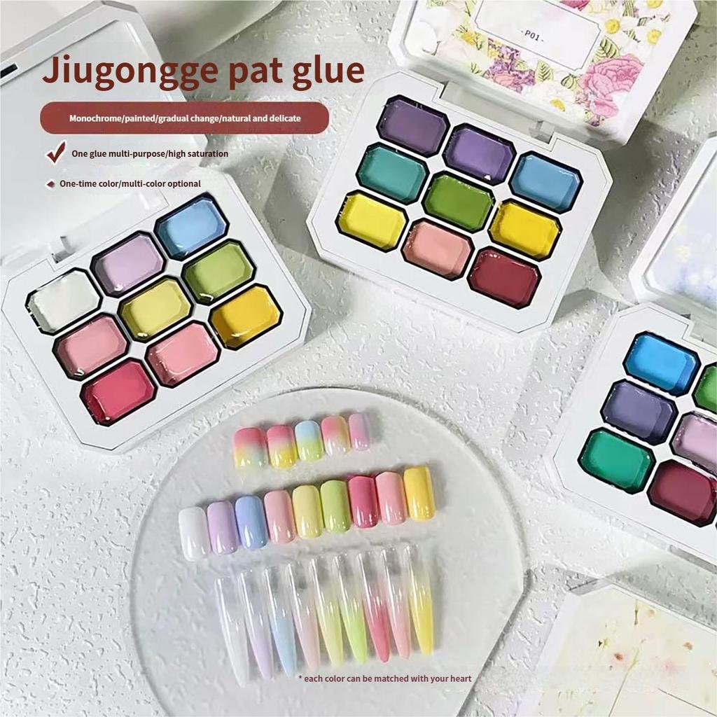 9 สี Macaron Pastel Pudding Soak off UV LED Gel ชุดยาทาเล็บ, เจลทาสีฟรี, เม็ดสีสูง, Blending & Gradi